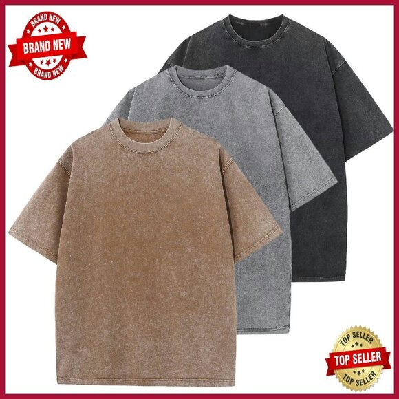 Other - Men's Oversized Cotton T-Shirt Unisex Loose Fit Casual Basic Tee